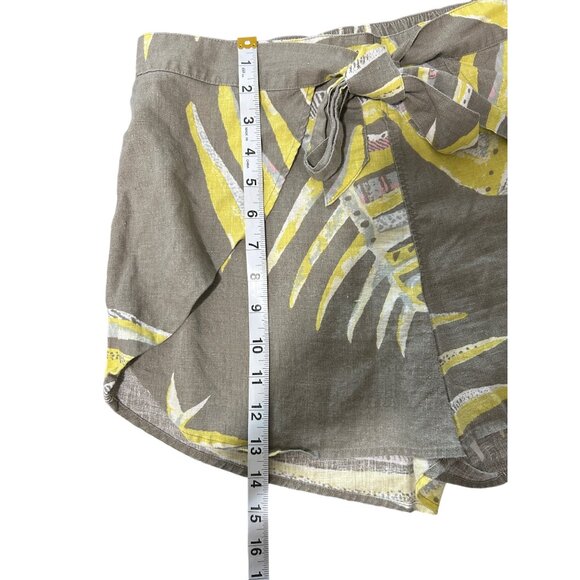 Patagonia Women's Leafy Tie Shorts Tropical Print Hemp Blend Size M - Picture 6 of 7